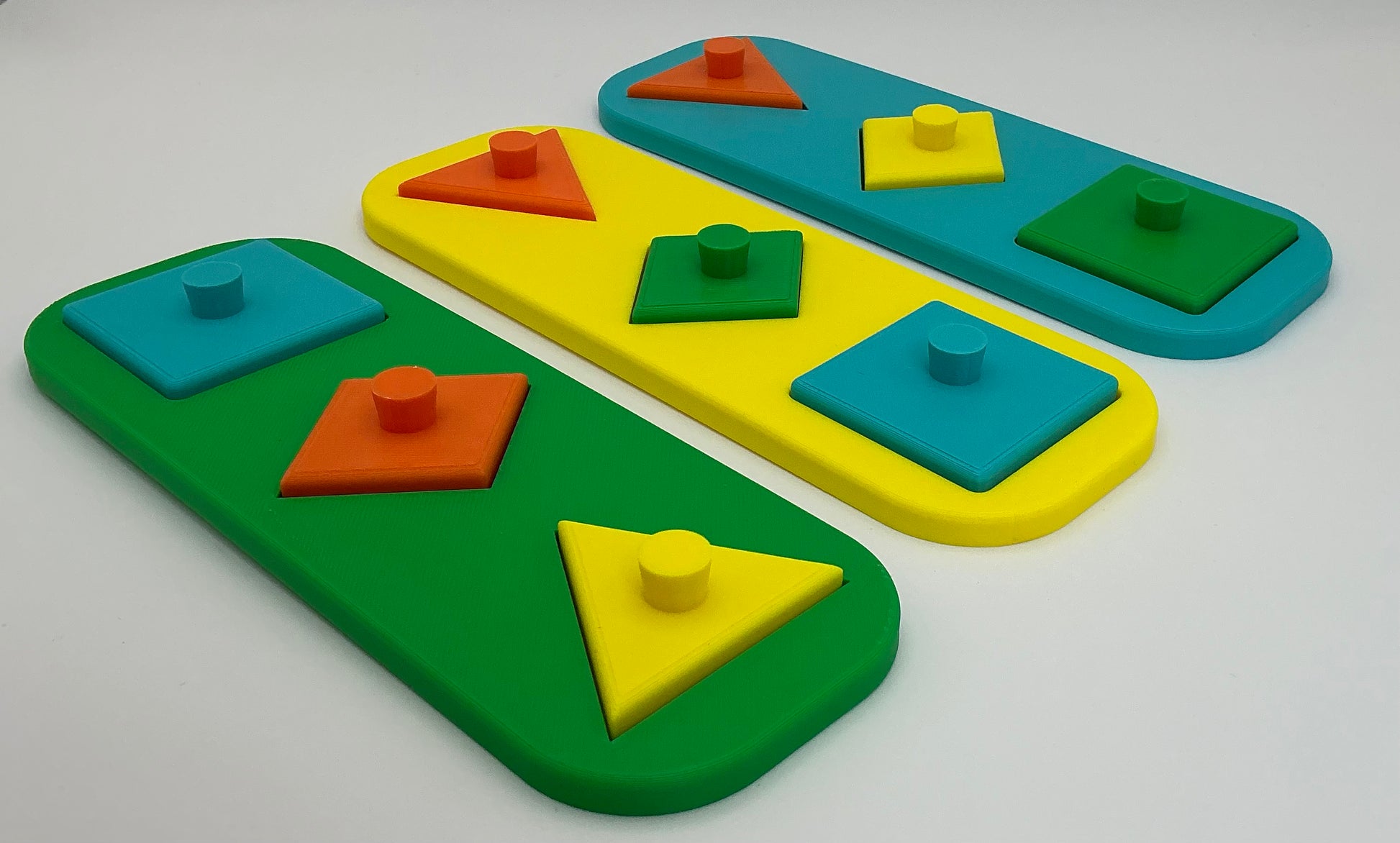 Children's 3D Printed Three Shape Children's Jigsaw Puzzle Eco Friendly Shape Pu - View 6