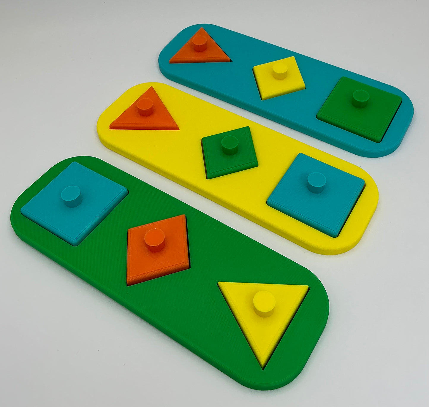 Children's 3D Printed Three Shape Children's Jigsaw Puzzle Eco Friendly Shape Pu - View 5
